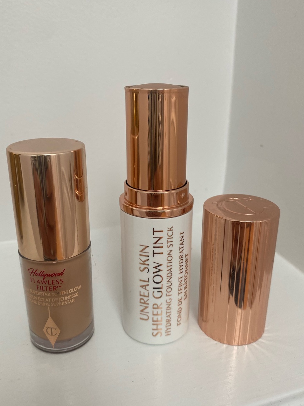 ✨ Charlotte Tilbury Glow Bundle – Flawless Filter + Unreal Skin Stick